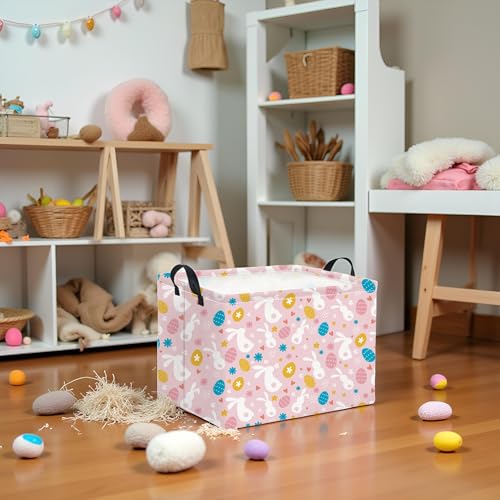 HIYAGON Rectangular Easter Basket for Kids Baby Easter Basket for Boys and Girls Cute Toy Storage Organizer Bin Box Room Decor(Easter Baskets) - color: Easter Baskets