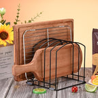 5-Slot Cutting Board Organizer, Bakeware Organizer, and Kitchen Cabinet Organizer for Baking Trays and Cookie Sheets (2pcs 5 Slots for one size) - size: 2pcs 5 Slots for one size
