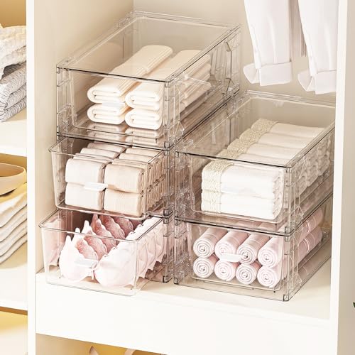 4 pack clear Drawer-Type Plastic Storage Box Bins Organizer，Family First Aid Kits Medicine cabinet Box Organizer,Closet ，Shelf，Ointments, Adhesive Bandages，Cosmetics,Office Items (clear, ZZ4L) - size: ZZ4L