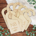 Baby Closet Dividers for Clothes Organizer - Wooden Baby Clothes Size Dividers from Newborn to Toddler, Double-Sided Gender Neutral Baby Clothes Dividers