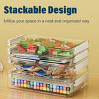 4 Pack 5.5qt 9 x 13 Clear Plastic Storage Box with Snap-Tight Latch, Stackable Organizer Container for A4 Files, Photos, Documents, Scrapbook, Crafts, and Art Supplies,Clear Storage Box With Lids