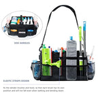 Large Cleaning Supplies Organizer-Cleaning Caddy Organizer With Handles & Shoulder Strap-Cleaning Bags for Cleaning Suppliers-Housekeepers Wearable Cleaning Tote Upgraded - color: Black