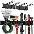 TIDYME Garage Wall Organizer | 32" Heavy-Duty Tool Storage Rack | Adjustable Double-Layer Hooks | 200 lbs Capacity | Carbon Steel Wall Mount Holder for Shovels, Rakes, Ladders & Power Tools - size: 32" (0 Shelves)
