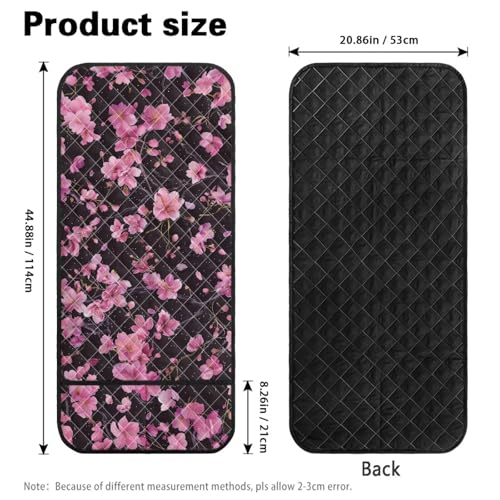 Cherry Blossom Print Armrest Cover for Sofa Non-Slip Diamond Pattern Arm Covers for Recliner Washable Furniture Protectors with 2 Pockets Anti-Scratch Chairs Arm Covers - color: Cherry Blossom