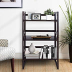 Casual Home 3-Shelf Folding Student Bookcase (20.75" Wide)-Espresso - color: Espresso