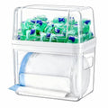 iCASA Trash Bag Dispenser Dishwasher Pod Organizer, 3 in 1 Grocery Garbage Bags Holder Storage Box Clear Laundry Room Pods Dishwasher Tab Cleaner Tablets Container Pantry Kitchen Under Sink Organizers - size: 3in1-Dispenser