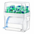 iCASA Trash Bag Dispenser Dishwasher Pod Organizer, 3 in 1 Grocery Garbage Bags Holder Storage Box Clear Laundry Room Pods Dishwasher Tab Cleaner Tablets Container Pantry Kitchen Under Sink Organizers - size: 3in1-Dispenser