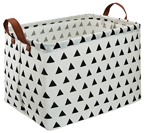 HIYAGON Rectangular Storage Box Basket for Baby, Kids or Pets - Fabric Collapsible Storage Bin for Organizing Toys,Nursery Basket,Clothing,Books, Gift Baskets (triangle) - color: triangle