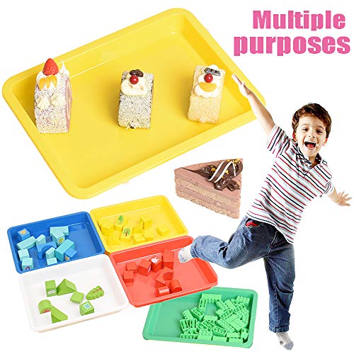 10 Pack Plastic Art Trays for Adult Crafts, Large Multicolor Activity Trays for DIY Projects, Painting, Beading, Jewelry Making, Resin & Workspace Organization - color: Multicolor