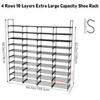 Extra Large Shoe Rack – 4 Columns × 10 Tiers, Holds Up to 72–80 Pairs – Heavy-Duty Stackable Metal Shoe Organizer for Entryway, Closet, Garage