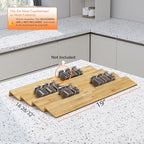 AMBIRD Bamboo Spice Drawer Organizer with Non-slip Mat,4 Tier - 2 Set Jar Spice Rack Tray From 9.5''to 19'', Seasoning Organizer for Kitchen,Cabinet,Drawers,Countertop - size: 8 Pcs x 9.5'' W, style: Natural