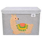 CLCROBD Foldable Large Kids Toy Chest with Flip-Top Lid, Collapsible Fabric Animal Toy Storage Organizer/Bin/Box/Basket/Trunk for Toddler, Children and Baby Nursery (Llama) - color: Llama