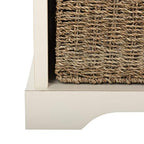 Safavieh American Homes Collection Lonan Grey and White Wicker Storage Bench - color: White