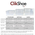OnDisplay Clik Stackable Interlocking Shoe Box System (Standard Clear/White, Set of 8) - color: Standard Clear/White, size: Set of 8
