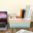 4 Pack Paper Tray Organizer,4A Paper Tray Durable Desk Storage Bins,Stackable School Supply Holder, Student Paper, Office Organizer & Teacher's Document Sorter (13.58" L x 10.23" W x 3.34" H)
