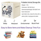 CLCROBD Foldable Animal Cube Storage Bins Fabric Toy Box/Chest/Organizer for Toddler/Kids Nursery, Playroom, 13 inch (Zebra) - color: Zebra