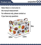 Rectangular Basketball Baskets,Football Basket Organizer.Baseball Basket with Handles.Basketball Bins,Clothers,Books,Kid's Gifts Storage. (Ball) - color: Ball