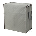 Szxc 2 Pack Foldable Erect Storage Bags Under Bed Closet Organizer 18 x 11 x 19 inch (L x W x H) - for Quilt Blanket Pillow Clothes Bedding - Clear Window & Handles - Easy to Fit 5 Throw Pillows - size: Erect, style: Set of 2