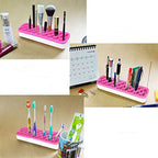 Desktop Organizers ,Cosmetic Storage Box& Desktop Storage Box Pink - color: Pink
