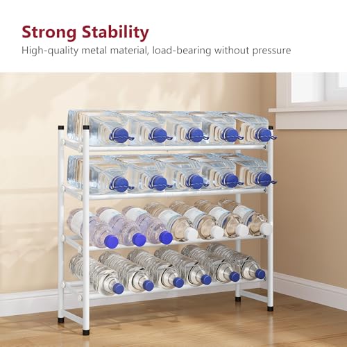 Tajsoon Expandable Shoe Rack for Closet 4 Tier, 29“-41“Adjustable & Stackable Shoe Shelf Storage, Metal Shoe Rack Organizer for Front Door Entrance, Closet, Garage, Entryway, White - color: White, size: 4 Tier