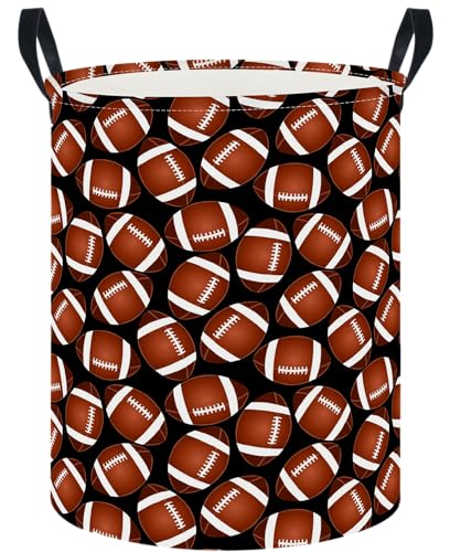 CLOCOR Large Laundry Basket,Waterproof Nursery Hamper,Collapsible Fabric Storage Container,Room Decor,Gift Basket（Big Rugby - color: Big Rugby