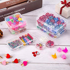 SATINIOR 48 Packs Clear Small Plastic Containers Transparent Storage Box with Hinged Lid for Small Items Crafts Jewelry (1.37 x 1.37 x 0.7 Inches) - size: 1.37 x 1.37 x 0.7 in