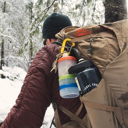 humangear Stax Modular Storage System - Food-Safe 4-Piece Stacking Container with Click-Handle - color: Spectrum, size: Large