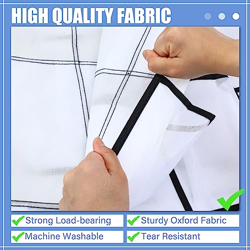 Windyun 2 Pcs 70 Large over The Door Shoe Organizer Hanging Shoe Rack for Closet Holder White Mesh Pockets Back to School Behind Door Hanger Storage Nonslip for Home Room School Dorm, Each 35 Pockets - color: White in Gray