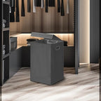 Simple Houseware Foldable Laundry Hamper Basket with Lid and Removable Bag, Dark Gray - color: Dark Grey