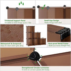 C&AHOME Cube Storage Organizer, 6-Cube Shelves Units, Closet Cabinet, DIY Plastic Modular Book Shelf, Ideal for Bedroom, Living Room, Office, 36.6" L x 12.4" W x 36.6" H Cocoa UPCS06C - color: Brown