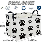 Rectangular Dog Basket,Nursery Hamper,Collapsible canvas kids toy storage box,Kids room storage basket,Gift Basket(Dogs) - color: Dogs