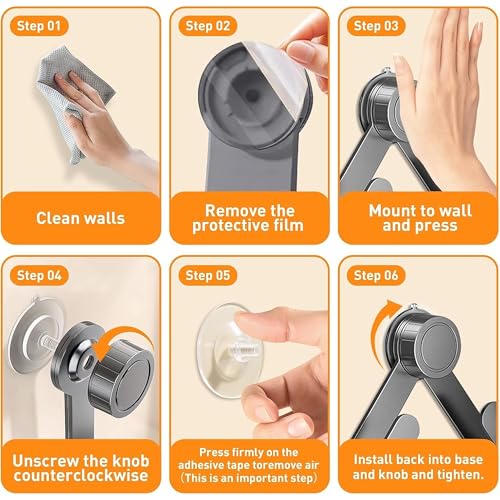 Pot Lid Rack Organizer holder for Cabinet Door/Wall With Suction Cup, No Drilling, Adjustable Rotating Arm Design Fits 6-14" Lids(Cream)