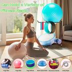 Exercise Ball Holder - Medicine Ball Rack for 85cm Yoga Ball Yoga Mat Storage, Garage Stability Ball Organizer Stand for Home Gym