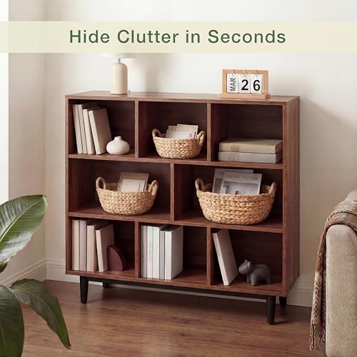 Set of 3 Wicker Storage Baskets for Organizing - Woven Decorative Baskets with Handles - Organizers for Bathroom, Kitchen, and Shelves (Natural) - color: Natural Hyacinth