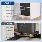Insputer Pull Out Trash Can Under Cabinet with Soft-Close Slides, Heavy Duty Under Sink Trash Can Kit for Kitchen, Garbage Can Not Included, Requires Minimum Cabinets Opening 12" W X 18" D - size: Single
