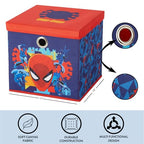 Idea Nuova Marvel Spiderman Collapsible Fabric Storage Cube,10” Organizer Bin with Lid for Bedroom, Playroom, and Closet - color: Spiderman