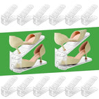 Shoe Slots Organizer for Closet,12 Pack 3 Levels Adjustable Shoe Holder Space Save Shoe Rack Stacker Organizer for Closet Organizador de Zapatos - size: 12 Pack
