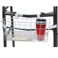 HealthSmart Durable Walker Accessories Basket For Walker | No Tools Needed | Secure Cup Holder & Tray | Walker Accessories Bag - Easy Installation Walker Basket For Folding Walker | 16x5.5x7 inches