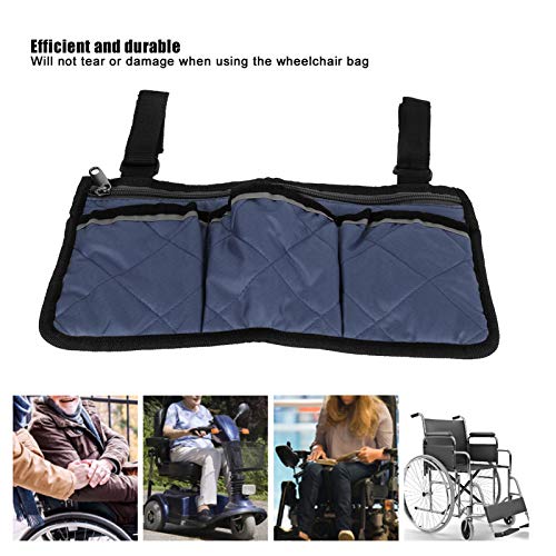 12.6×6.9in Sofa Armrest Organizer,Multifunctional Wheelchair Side Hanging Bag,Large Capacity Multiple Pockets Armrest Storage Pouch for Stroller Electric Wheelchair Walker Scooter (Army_Green)