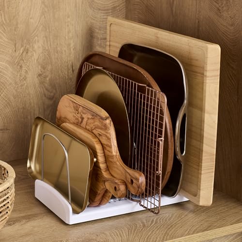 YouCopia StoreMore Adjustable Bakeware Rack with Steel Wires, Cookie Sheet Baking Pan and Tray Organizer for Kitchen Cabinet and Pantry Storage, Premium Edition - size: Premium