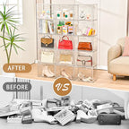 Freebat Stackable Storage Bins,Clear Acrylic Display Case, Acrylic Boxes with Lids, Stackable Storage for Handbags & Purse, Magnetic Lid Storage Bins for Home Organization-1 Pack - size: 1pack