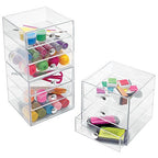 iDesign 3-Drawer Stackable Makeup Organizer - Clear Plastic Drawers for Bathroom, Vanity, or Desk - color: Clear, style: Pack of 1