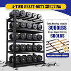 78" H Garage Shelving Heavy Duty Storage Shelves, 5-Tier Adjustable Metal Shelving Unit, Utility Garage Organizer Shelf for Basement, Pantry, Warehouse, Supermarket, 45.6" W x 19.7" D x 78" H - size: 5-Wire-19.7"Dx45.6"Wx78"H