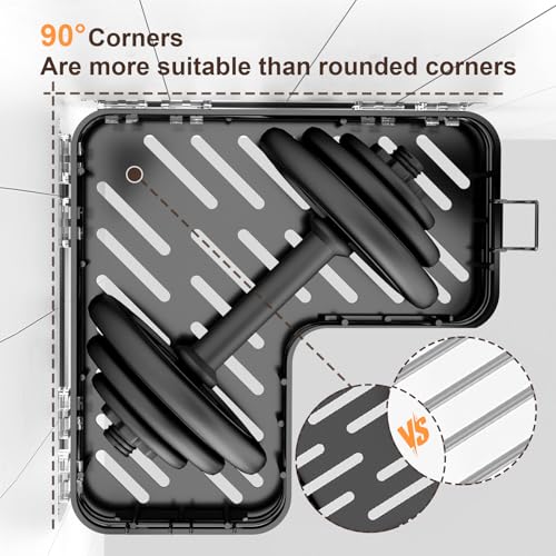 Getsrichfc Large Capacity Shower Caddy, Heavy-Duty Adhesive Shower Organizers with Custom Aesthetic Design Soap, No Drilling Corner Shower Shelves, 5 Hooks for Bathroom Accessories - 3 Pack