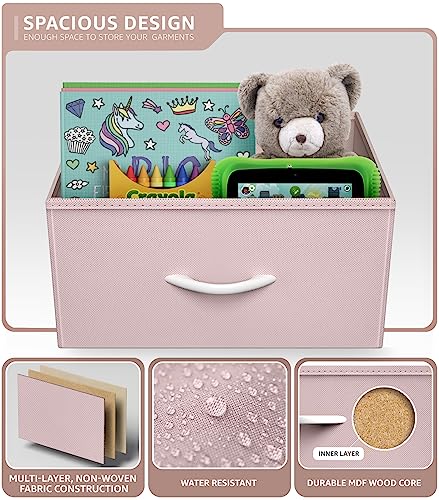 Sorbus Kids Dresser with 8 Drawers - Storage Unit Organizer Chest for Clothes - Bedroom, Kids Room, Nursery, & Closet (Pink, 31.5 x 12 x 32-8 Drawer) - color: Pink, size: 8 Drawer