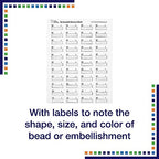 Elizabeth Ward Bead Storage Solutions Plastic Storage Tray and Bead Organizer with 78 Containers of Various Sizes, Tray, and Lid for Beads, Clear - style: 82-Piece