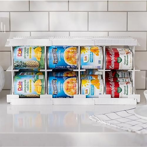 Shelf Reliance Cansolidator Cupboard - 2-Pack Can Organizer for Pantry, Stackable Soda Can Storage for Kitchen, Holds 20 Cans of Food or Soda - size: 2 Pack, style: 20 Soup Can