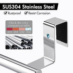 KES Over The Cabinet Door Towel Rack, Kitchen Towel Rack Over Cabinet Towel Bar Towel Holder SUS304 Stainless Steel 2 Pack Polished Steel, KTH200S26-P2 - color: Polished Steel