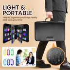 150 Position Key Organizer with Combination Lock, Waterproof Fireproof Zippered Key Case, Key Holder Box for Rental Management Real Estate Sales Hotel Executives