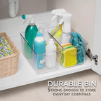 Set of 6 Clear Plastic Storage Bins With Handles, Containers To Organize Pantry, Fridge, Cabinet, Kitchen, Countertop, Closet, Cupboard, Home Organization and Storage - style: 6 pack